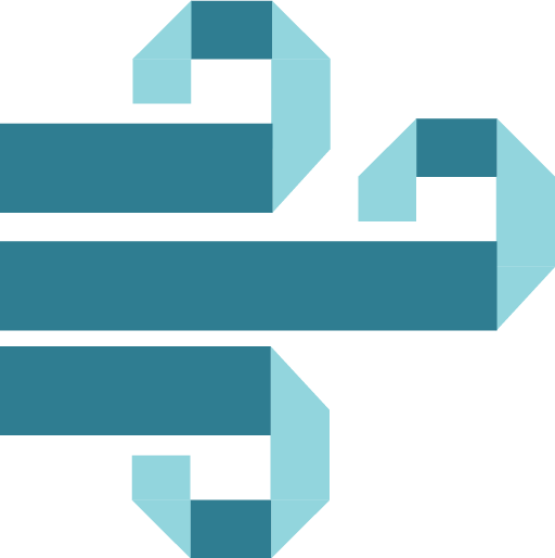 DEL 2026 theme design showing a wind pattern in blue that is designed to look like weaving